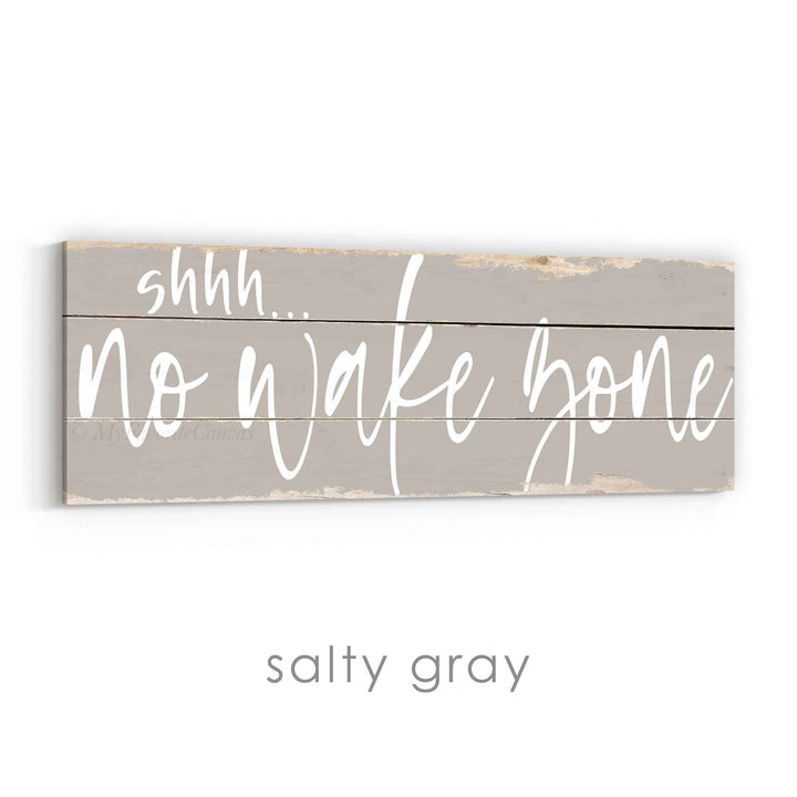 shhh... No Wake Zone Rustic Sign
