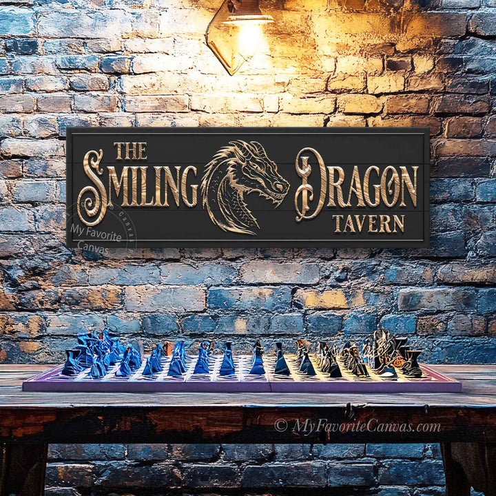 The Smiling Dragon Mascot Tavern Sign