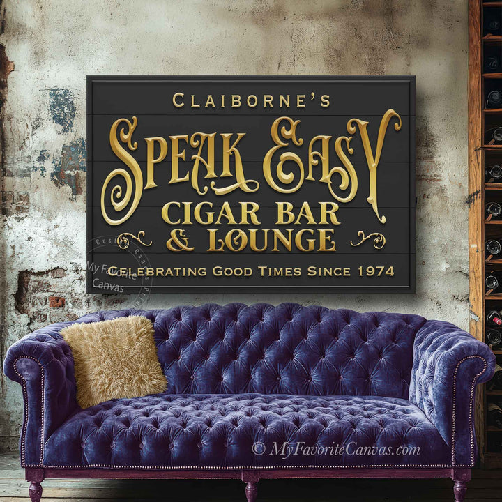 Speak Easy Ombre Cigar Bar & Lounge Sign