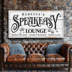 Speakeasy Lounge Rustic Sign