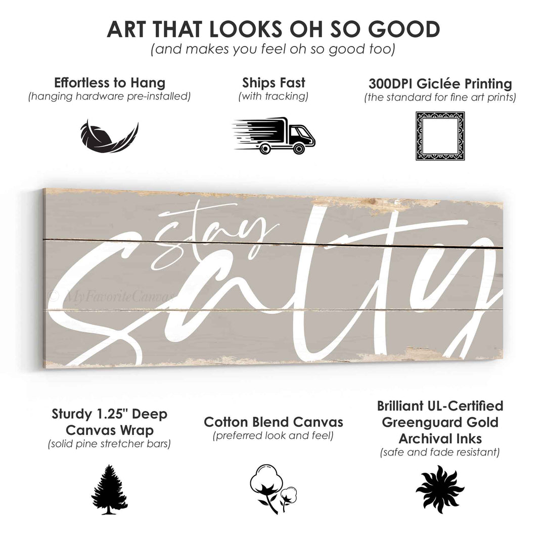 Stay Salty Rustic Sign