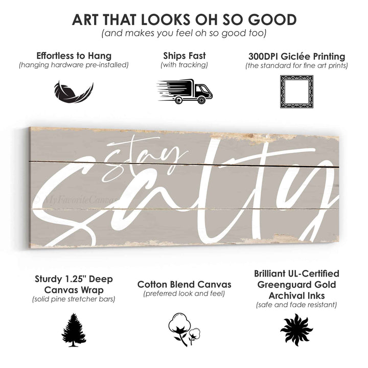 Stay Salty Rustic Sign