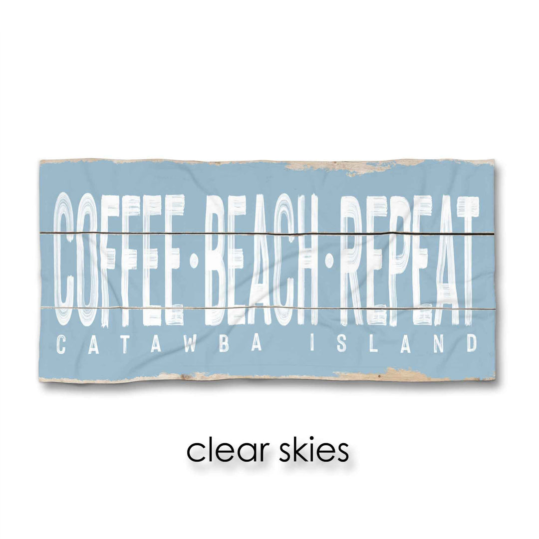 Coffee-Beach-Repeat Beach Towel
