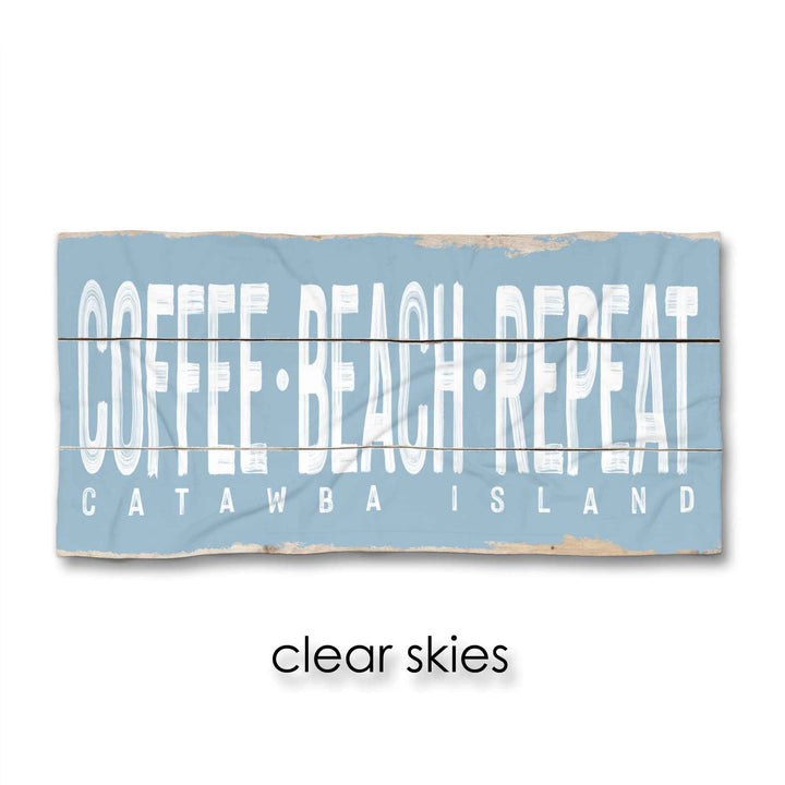 Coffee-Beach-Repeat Beach Towel