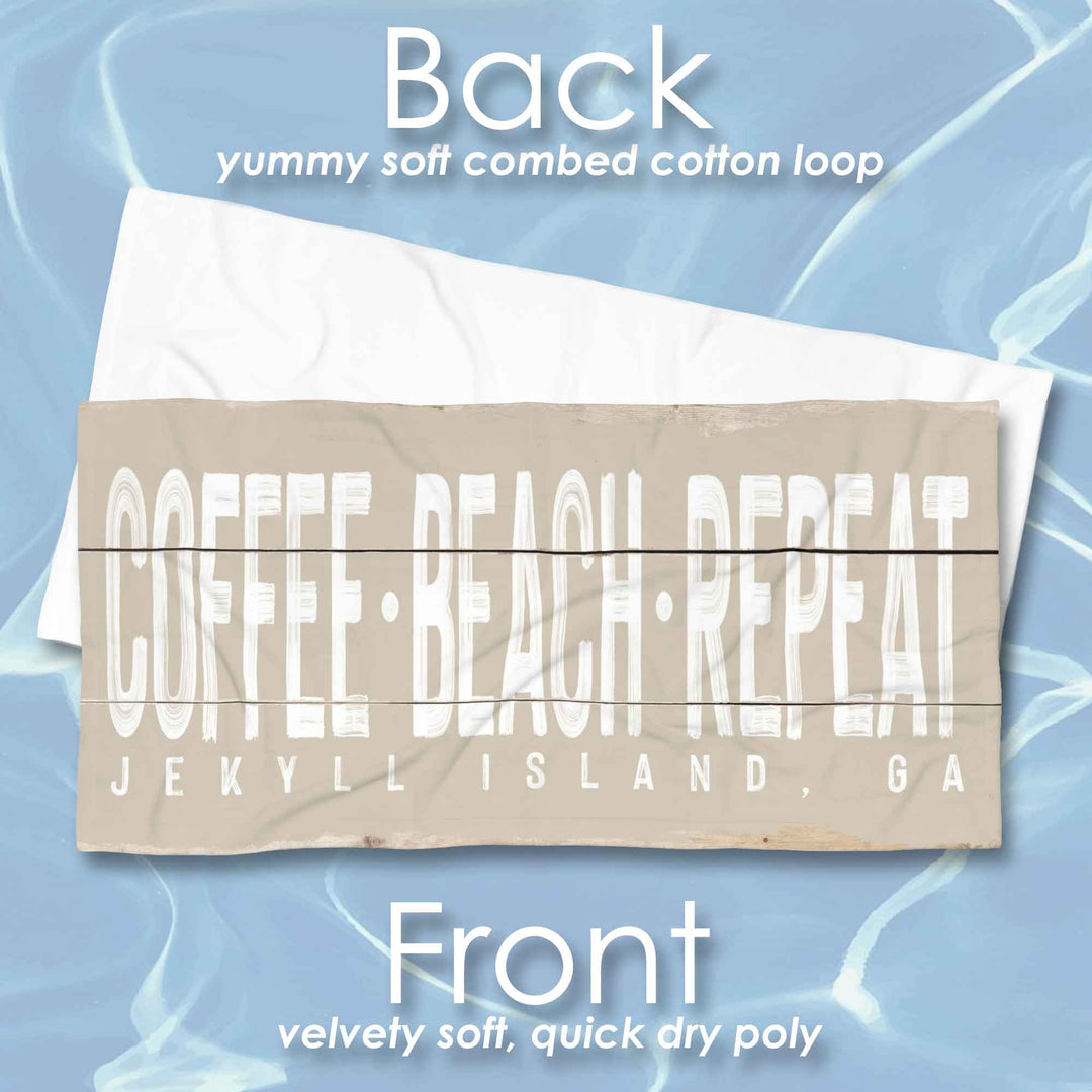 Coffee-Beach-Repeat Beach Towel