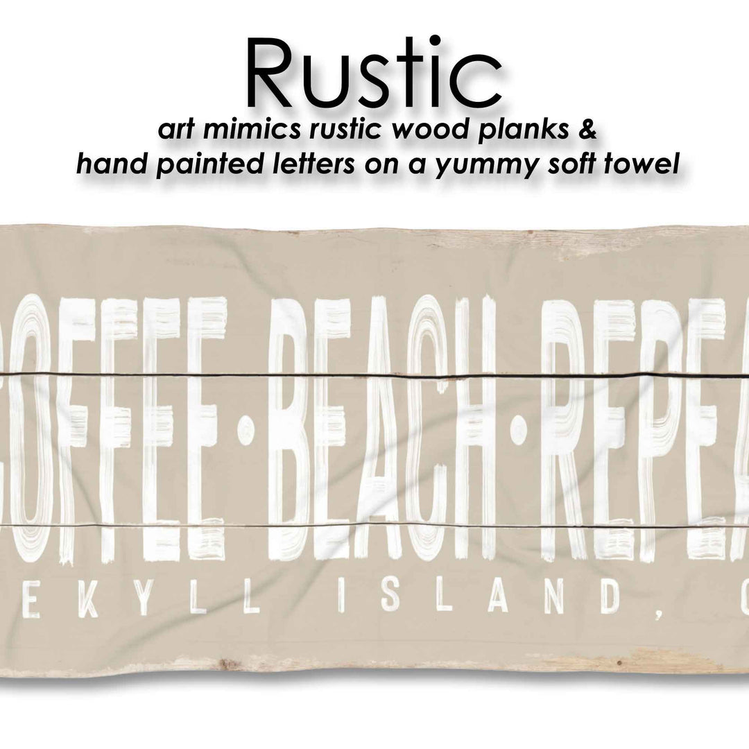 Coffee-Beach-Repeat Beach Towel
