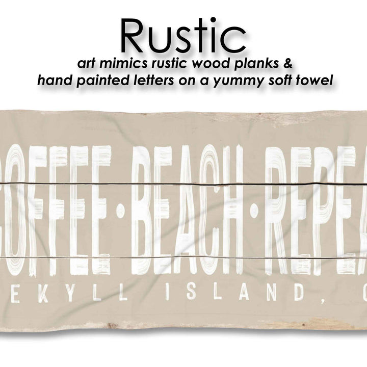 Coffee-Beach-Repeat Beach Towel