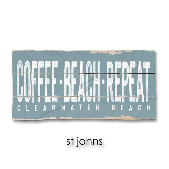 Coffee-Beach-Repeat Beach Towel