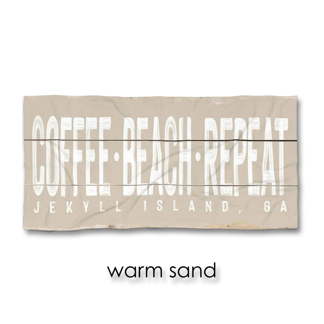 Coffee-Beach-Repeat Beach Towel