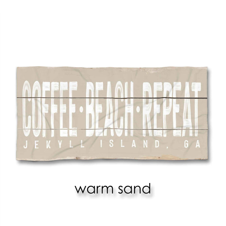Coffee-Beach-Repeat Beach Towel