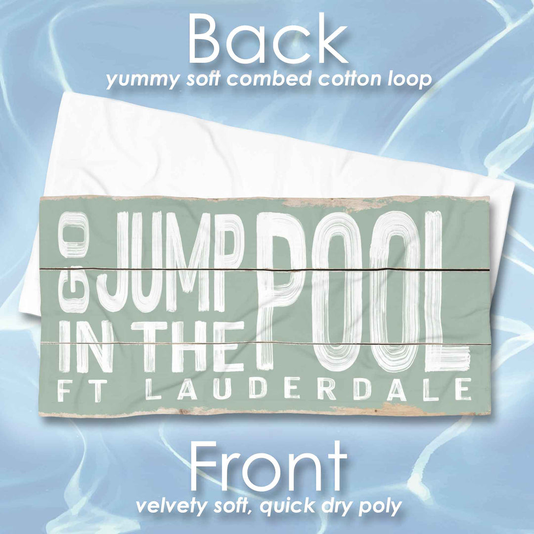 Go Jump In The Pool Beach Towel