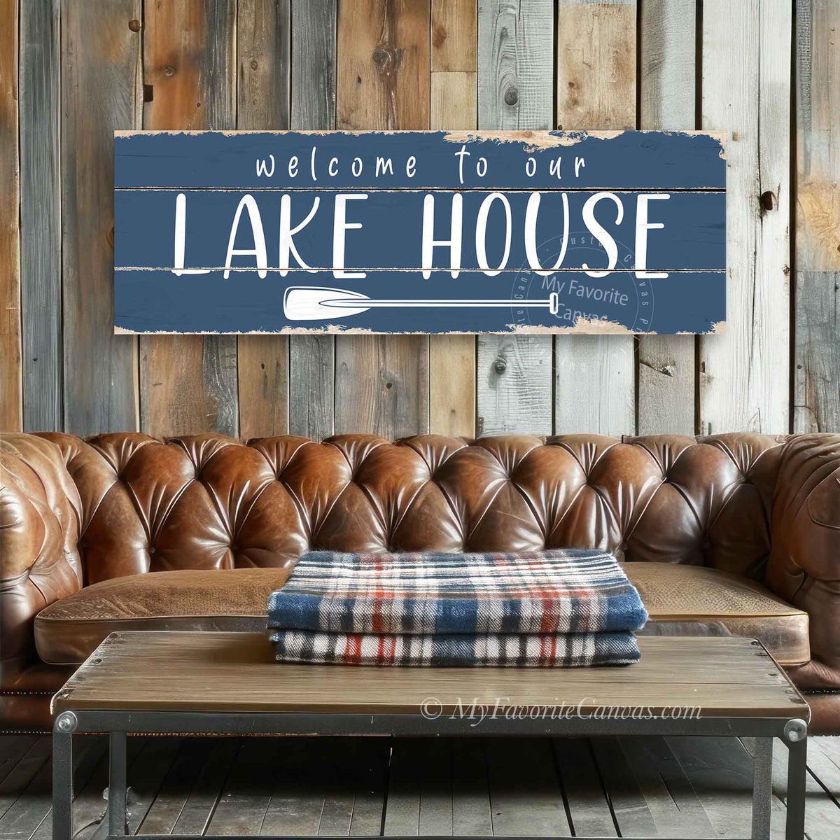 Welcome To Our Lake House Rustic Sign