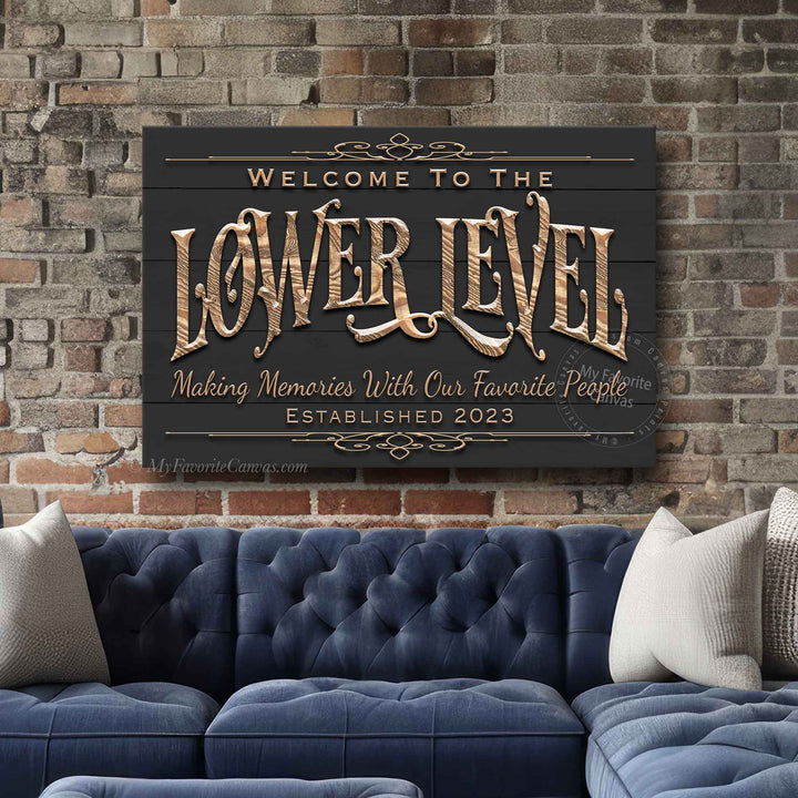 Whimsical Lower Level Sign