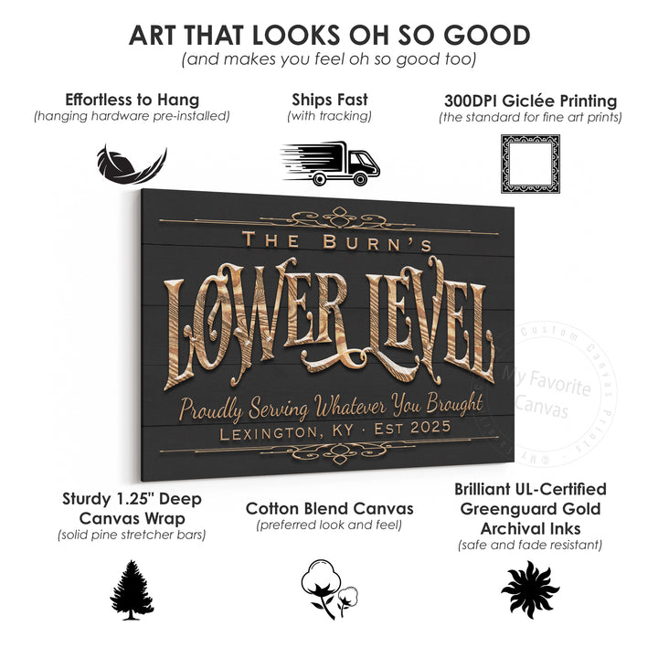 Whimsical Lower Level Sign