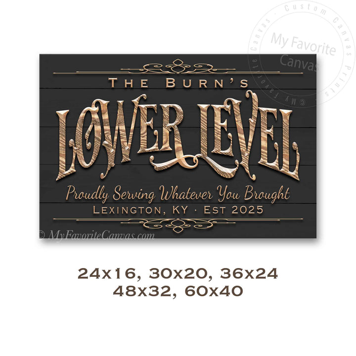 Whimsical Lower Level Sign