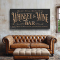 Whiskey & Wine Bar Sign