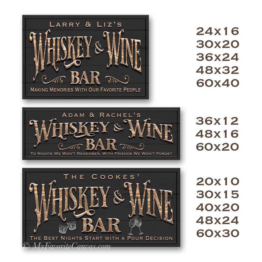 Whiskey & Wine Bar Sign