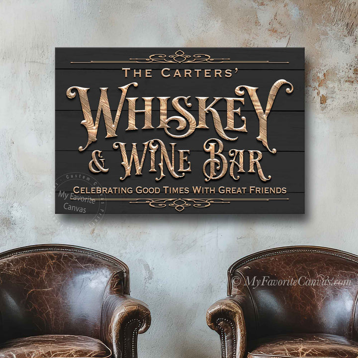 Whiskey & Wine Bar Sign
