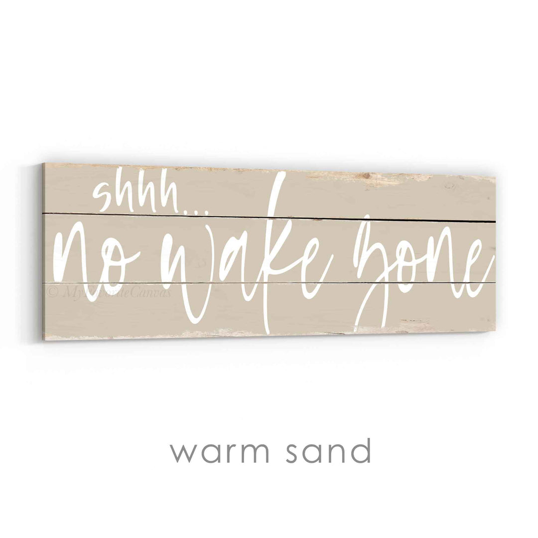 shhh... No Wake Zone Rustic Sign
