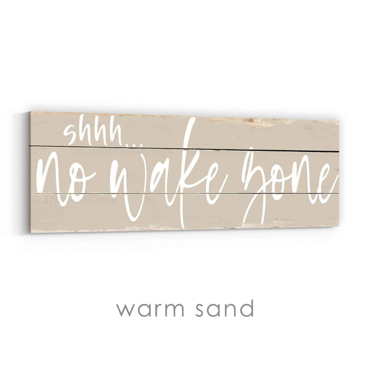shhh... No Wake Zone Rustic Sign